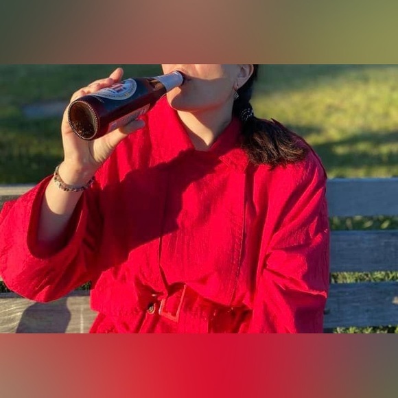 Dash pink vintage long coat size L / 12 - Picture 8 of 8